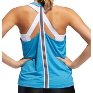 Adidas Racer back aqua blue tank top -S